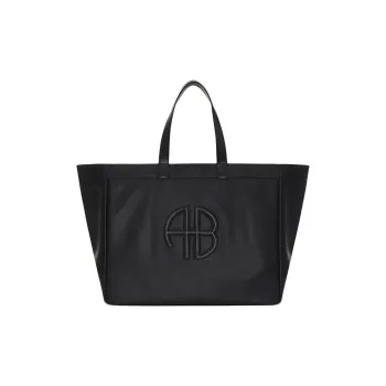 Anine Bing Large Rio Logo Patch Tote Bag