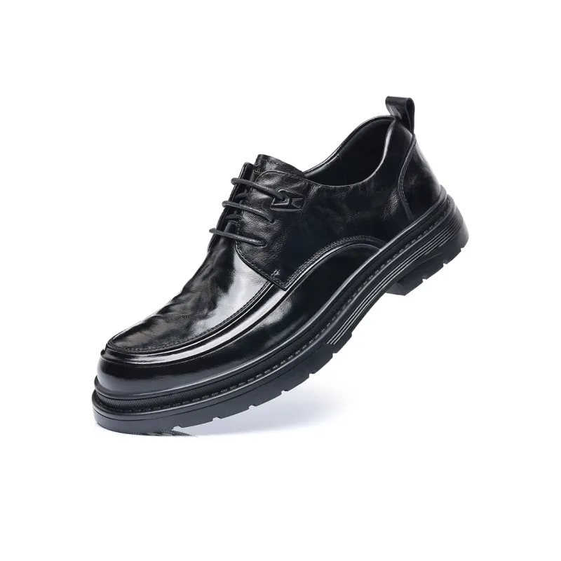 Mulinsen Dress Shoes Men Low Top Black-1
