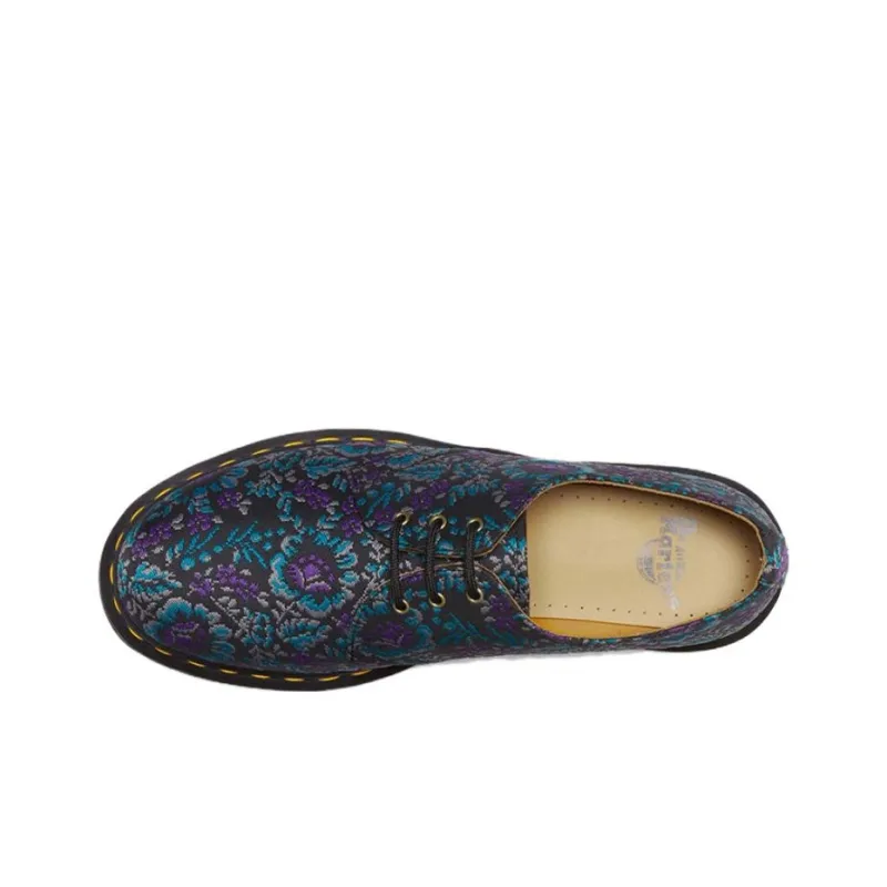 Dr.Martens 1461 Floral Jacquard Oxord Shoes 'Black Purple' Women's-2