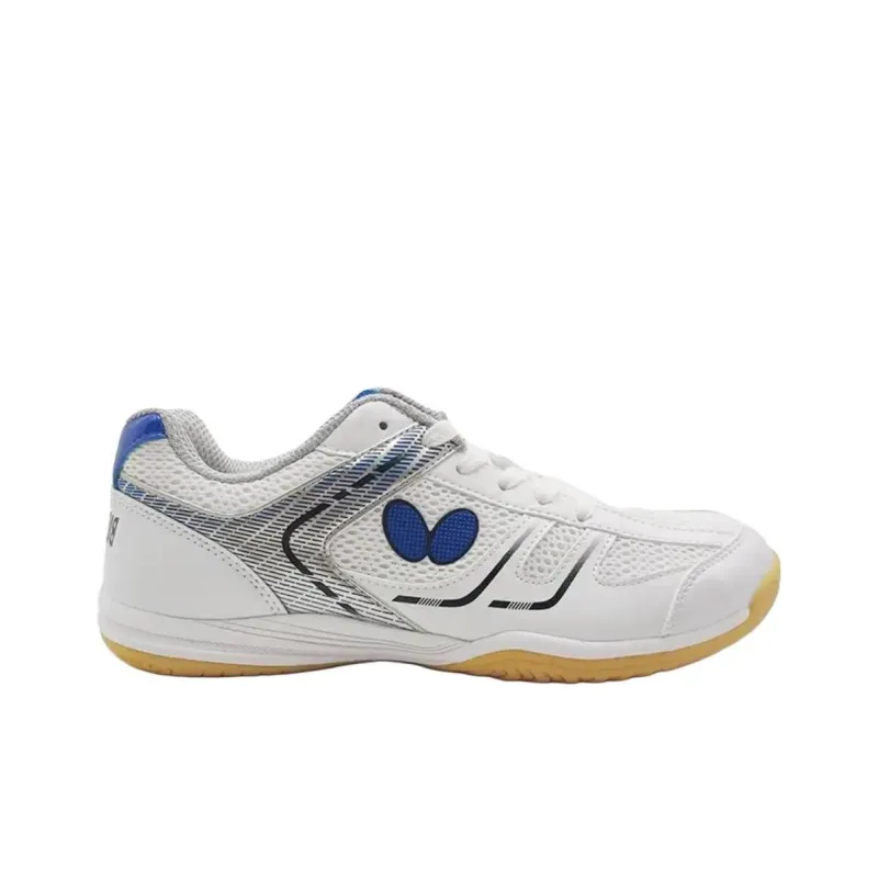 Butterfly Breathable Coverage Lightweight Low Top Training Shoes Unisex White Blue-1