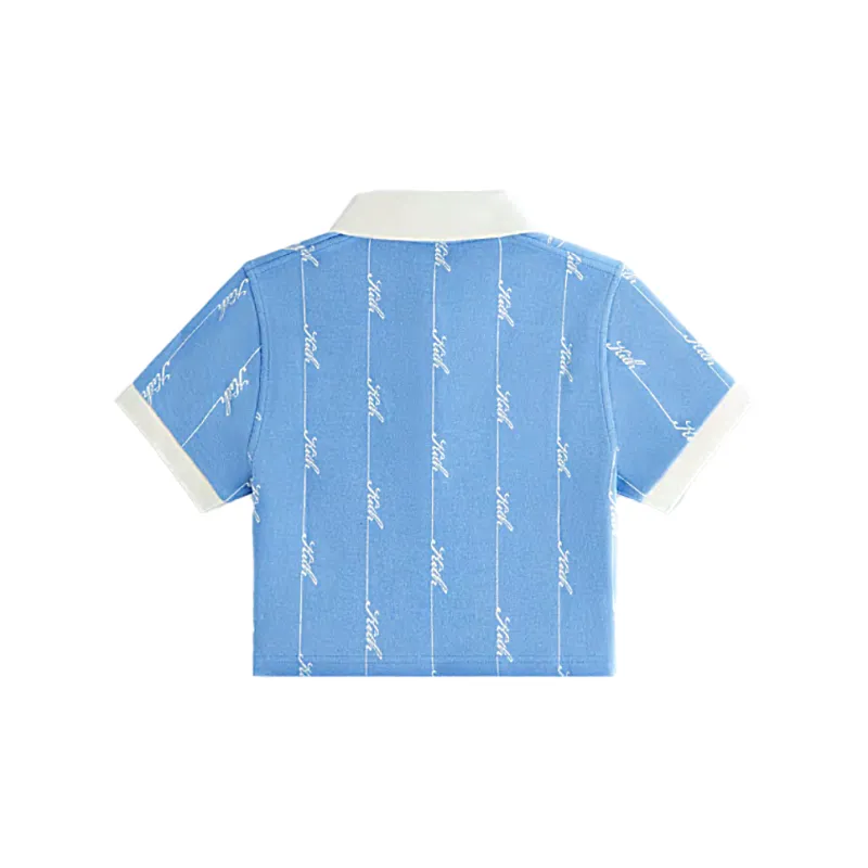 KITH Women's Taylen Pique Logo Knit Polo Calypso-1