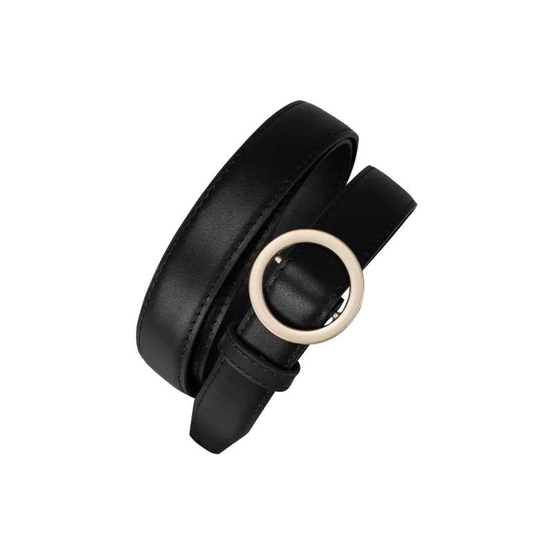 15 MINS Cow Leather Leather Belts Women's Width  2.4cm-1