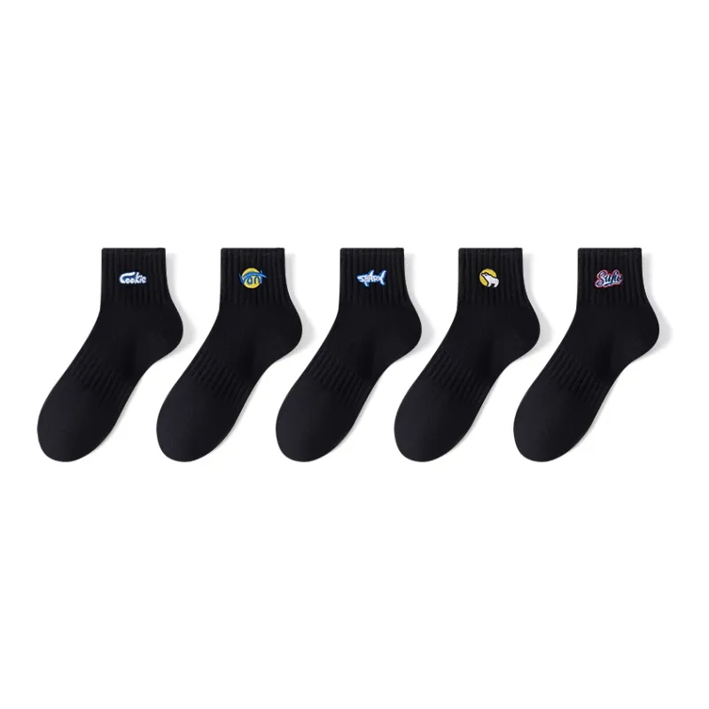 MIIOW Mid Calf Socks Unisex 5 Pack-30