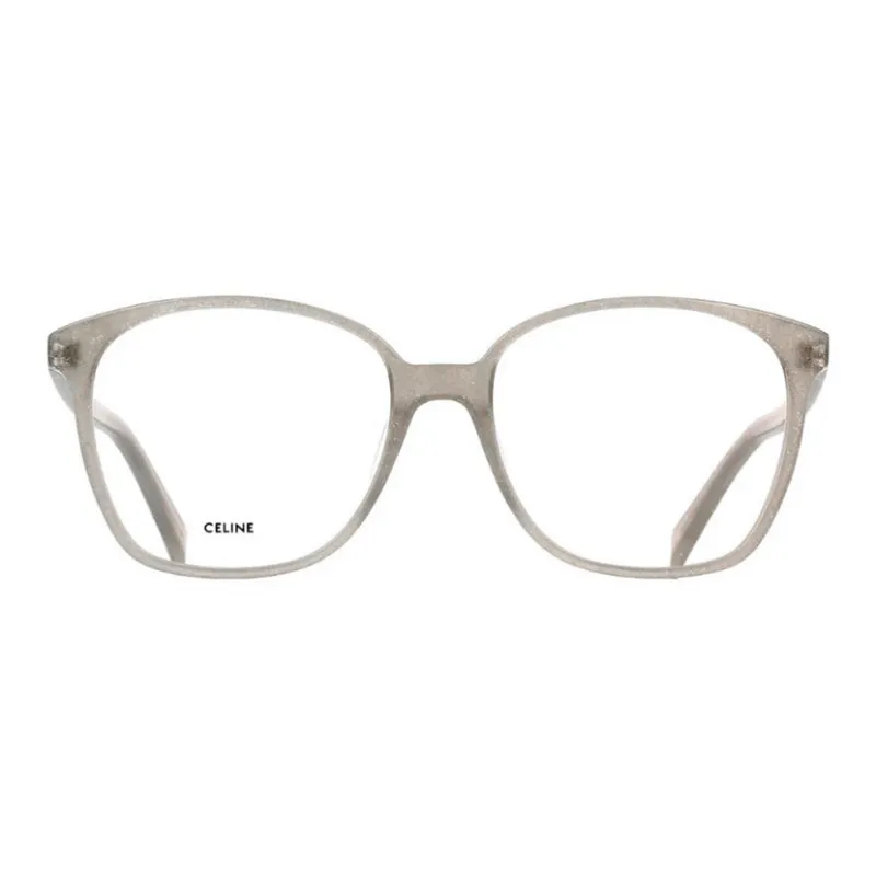CELINE Acetate Irregular Shape Eyeglass Frames Unisex White-0