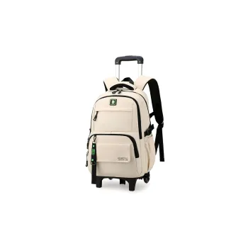 Natural Fish Nylon Pull Handle Backpack Regular Unisex Beige Yellow Dark Gray Light Gray Black