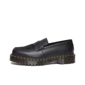 Dr.Martens Penton Bex Square Toe Hair On & Leather Loafers 'Black' Women's