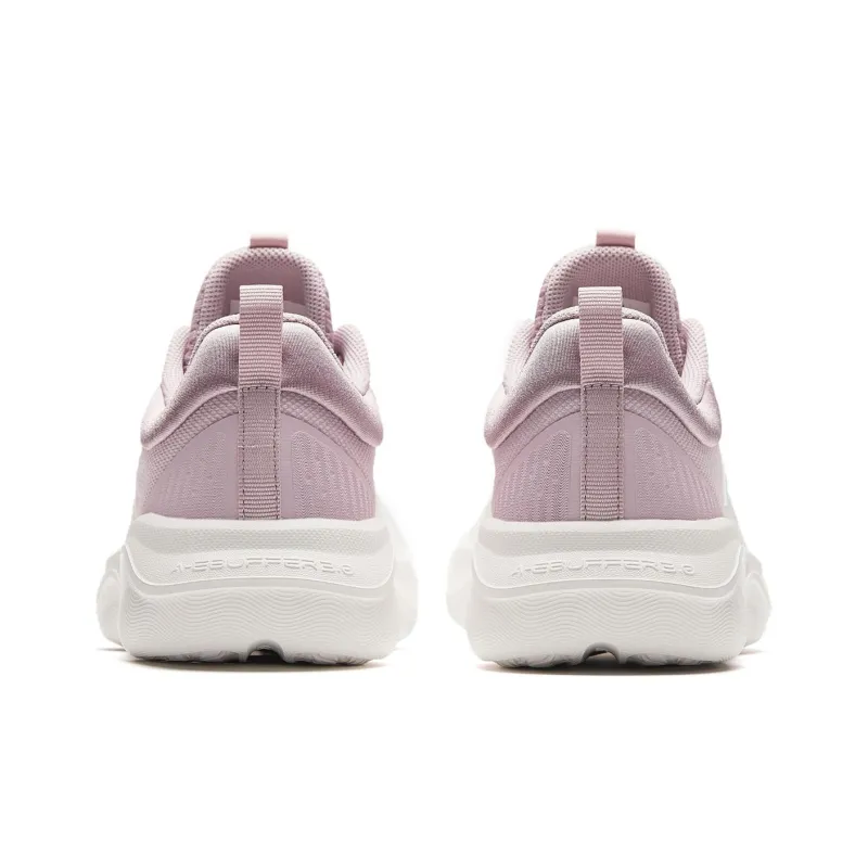 Anta Slip Resistant Shock Absorbers Low Top Training Running Shoes Women's White Pink-6