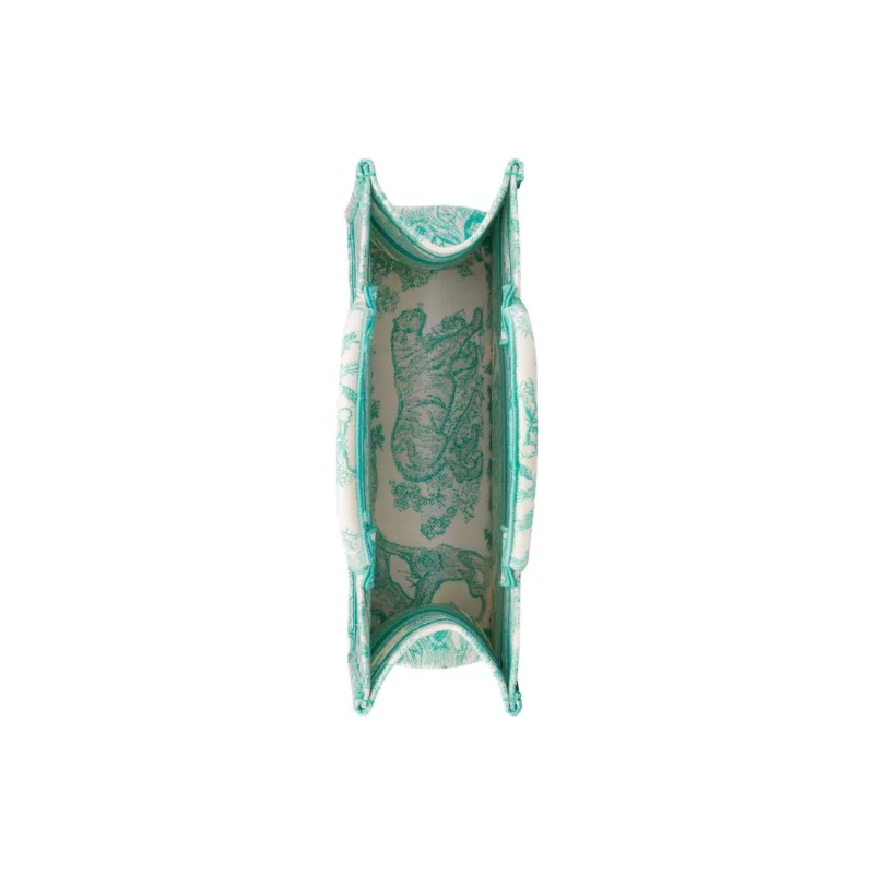 DIOR BookToteDIORIVIERA Embroidery Totes Handbags Medium Size Women's Mint Green-3