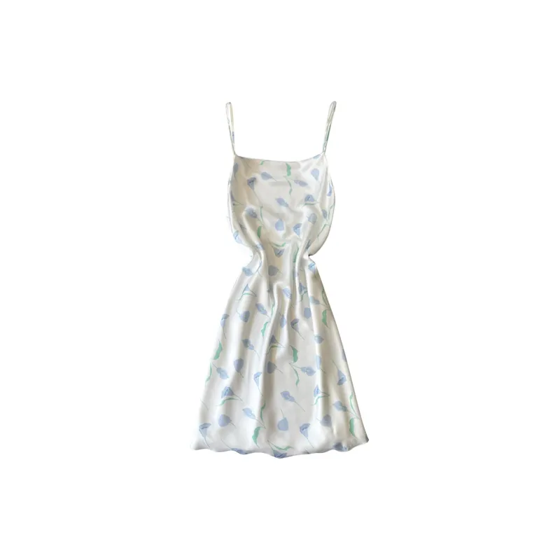 Flowers In Water Nightgown Women's Purple Floral-0