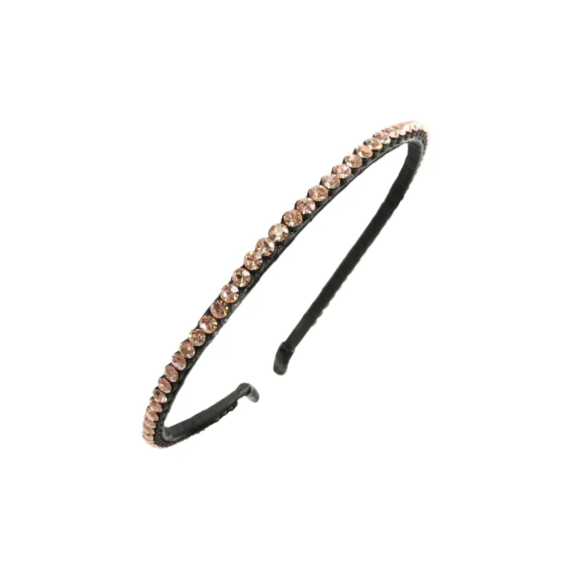 KEYS VIA Fabric, Artificial Colored Rhinestone, Acrylic, Headband Women's-1