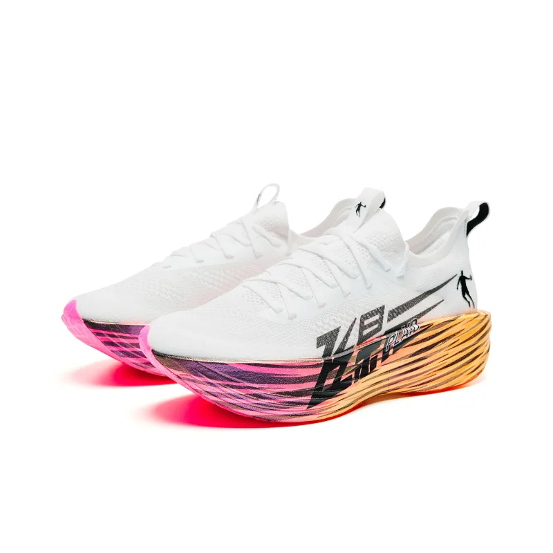 QIAODAN Flying Shadow PLAID 1.5 Running Shoes Men Low Top Jordan White Neon Pink-5