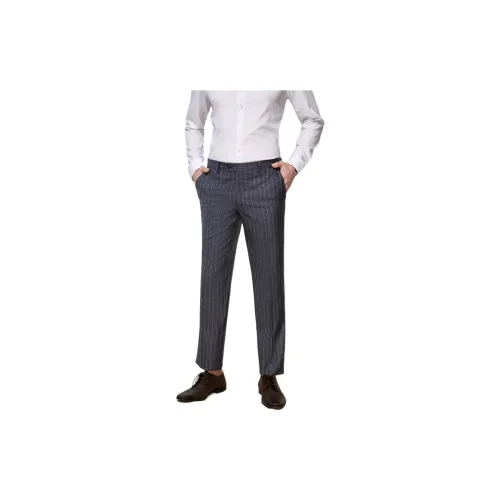 Yiwen Suit Trousers Men Denim Blue