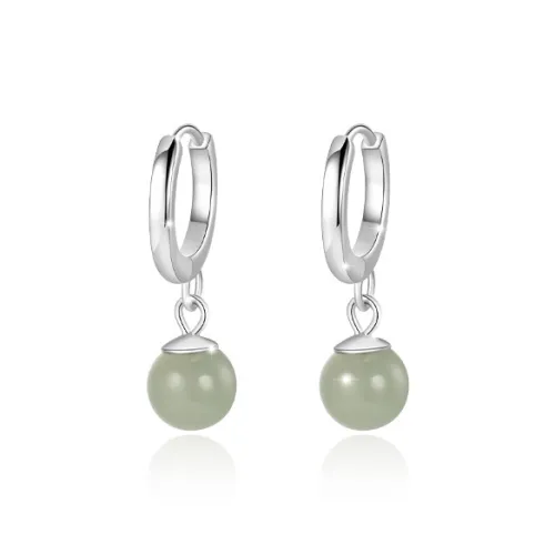 QIMEILA Hetian Jade Earrings Women's