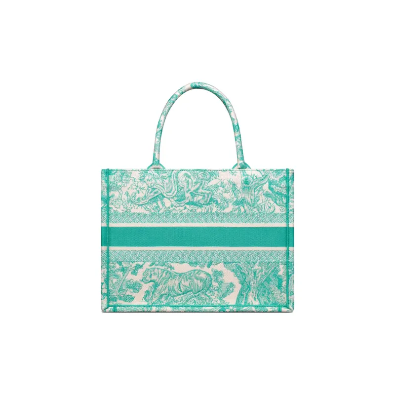 DIOR BookToteDIORIVIERA Embroidery Totes Handbags Medium Size Women's Mint Green-2