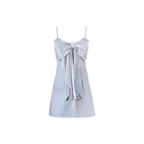 Qingli Wanton Slip Dresses Women's Blue/White