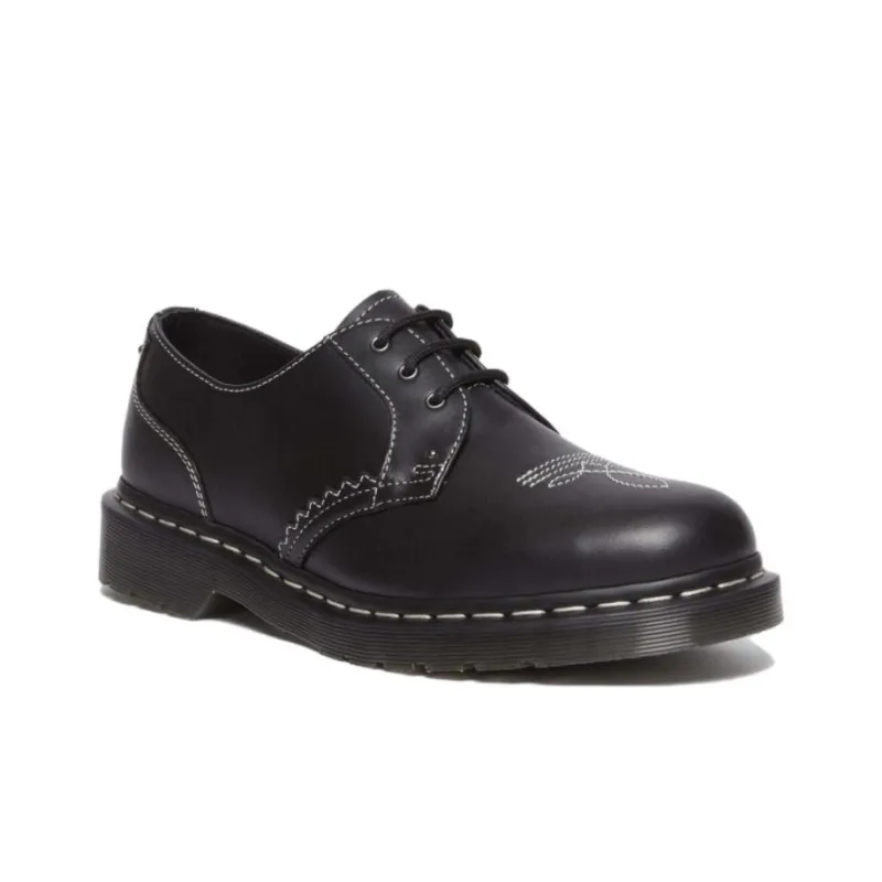 Dr. Martens Contrast stitching Leather Derby Shoes Women's-2