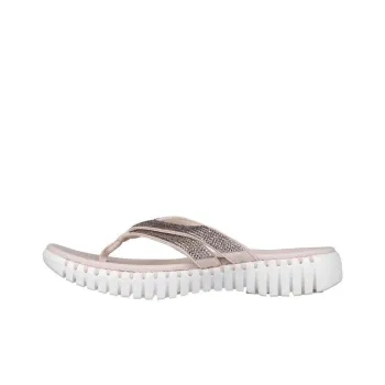 Skechers Go Walk Smart Abrasion-Resistant Slip-Resistant Flip Flops Women's Rose Gold