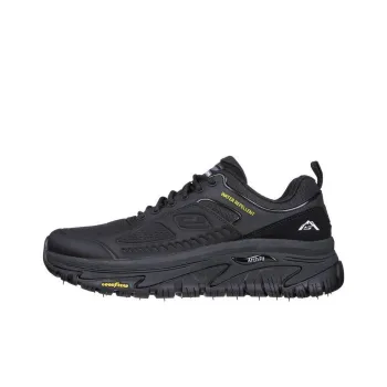 Skechers Relaxed Fit Slip Resistant, Abrasion Resistant, Waterproof Support Low Top Trail Running Shoes Men's Black