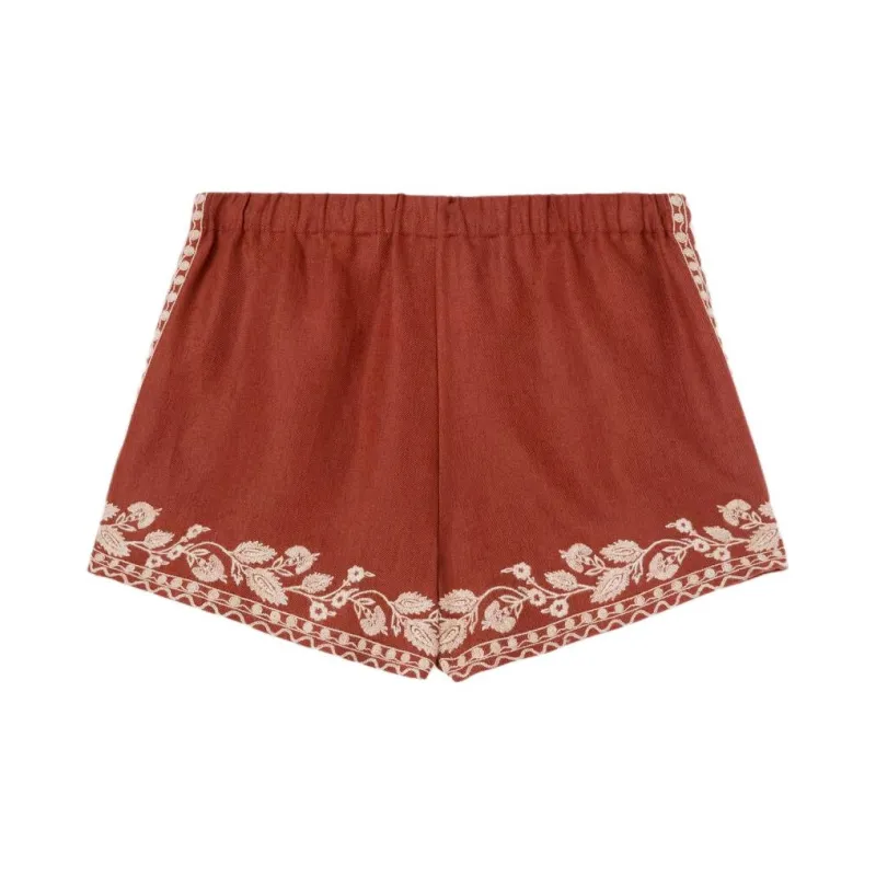 Loro Piana SS24 Casual Shorts Women's Black Sugar Brown Red-1