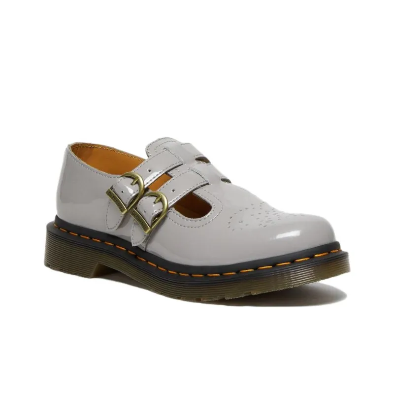Dr.Martens 8065 Patent Leather Mary Jane 'Grey' Women's-1