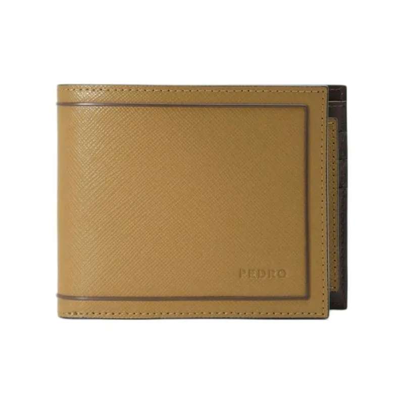 PEDRO Saffiano Leather Wallet Unisex Cognac-0