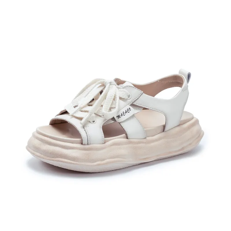 MALEMONKEY Roman Sandals 4.5CM Women's Beige-1