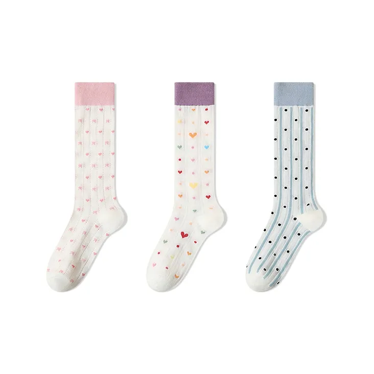 Moremoli Knee High Socks Women's 3 Pack-0