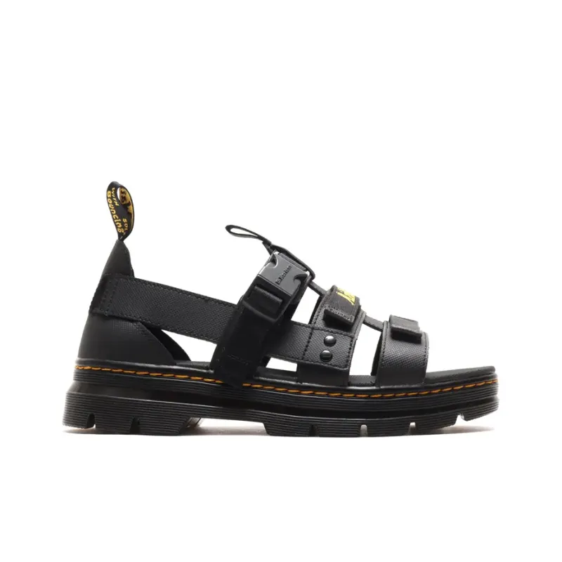 Dr.Martens Tract Pearson Wear Resistant Cozy Webbing Sports Unisex Black Sandals-1