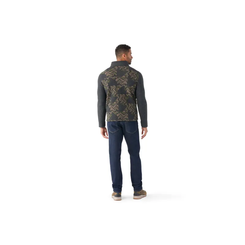 SMARTWOOL Men's Hudson Trail Fleece Full Zip Jacket Jackets Coats Men's Black Gray Color-1
