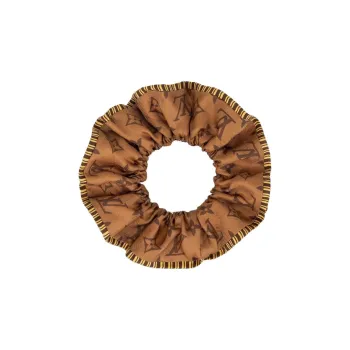 LOUIS VUITTON Silk Hair Ties Women's Brown