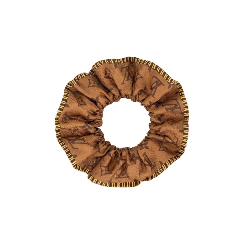 LOUIS VUITTON Silk Hair Ties Women's Brown-0