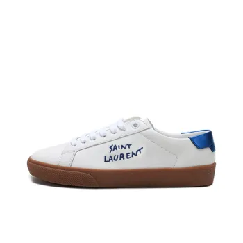 SAINT LAURENT Low Top Stylish Skateboarding Shoes Women's White Red