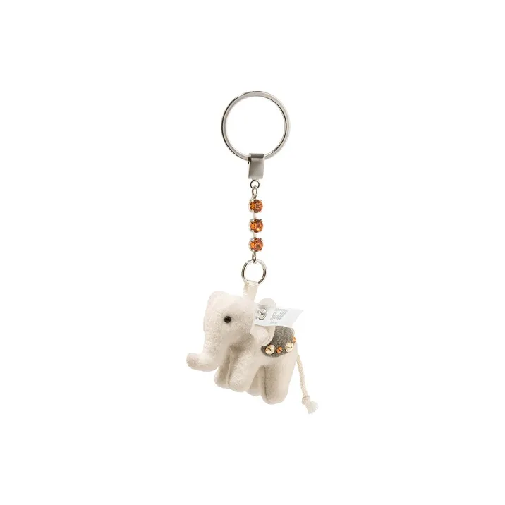Steiff, Baby Elephant, Animal Light Gray Dolls Plush Pendant 5cm Height-0