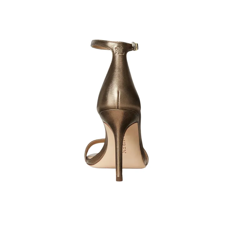 LAUREN RALPH LAUREN Allie One Strap Sandals 9cm Women's Gold-3