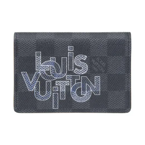 LOUIS VUITTON Pocket Organizer Damier Graphite Link Grey Lining