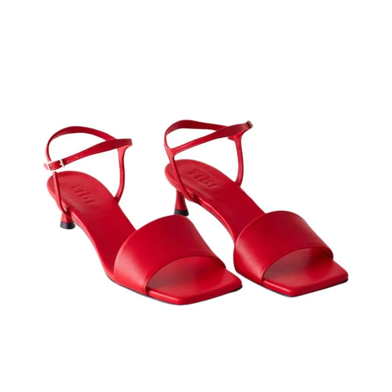 TIBI Wilbur Strap Sandals 4.5cm Women's Red-2