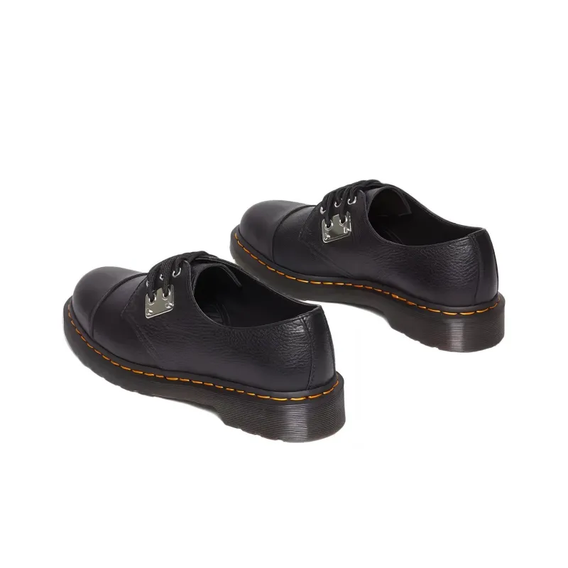 Dr. Martens Dr.Martens 1461 Toe Plate Lunar Leather Oxford Shoes 'Black Milled Nappa'-3