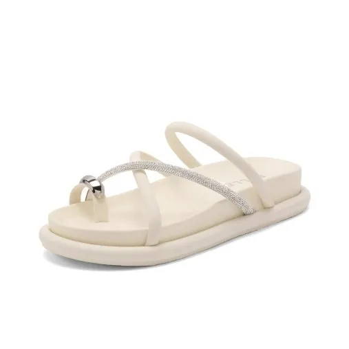 BELLE EVA Rhinestone Abrasion Resistant Slip Resistant Slide Slippers Women's-5