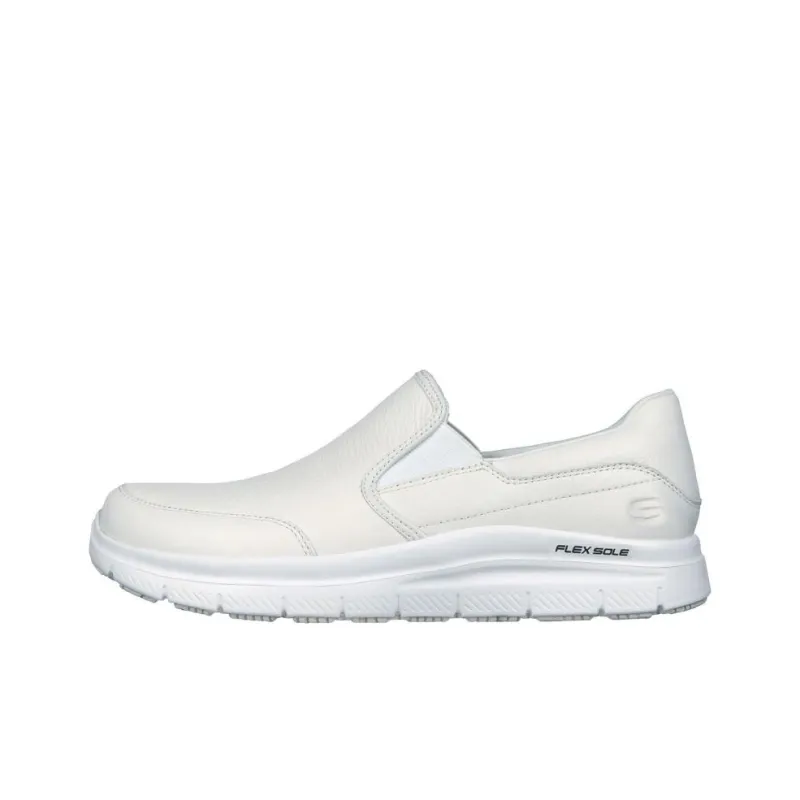 Skechers Work Relaxed Fit Anti Slip Wear Resistant Low Top Casual Shoes Men's White-0