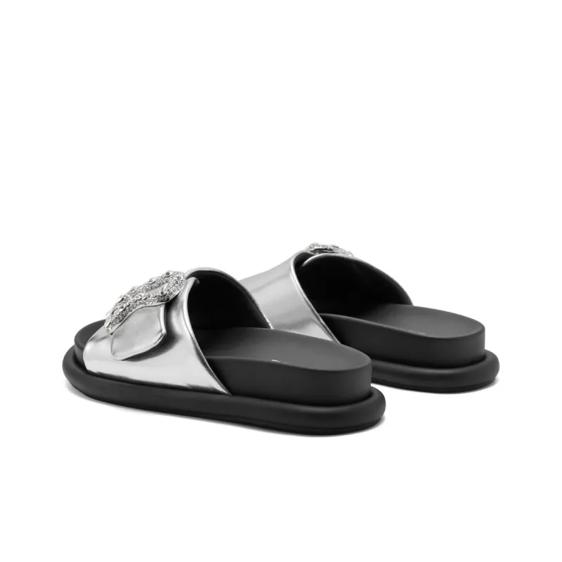 BELLE EVA Rhinestone Slip Resistant Abrasion Resistant Slide Slippers Women's-8