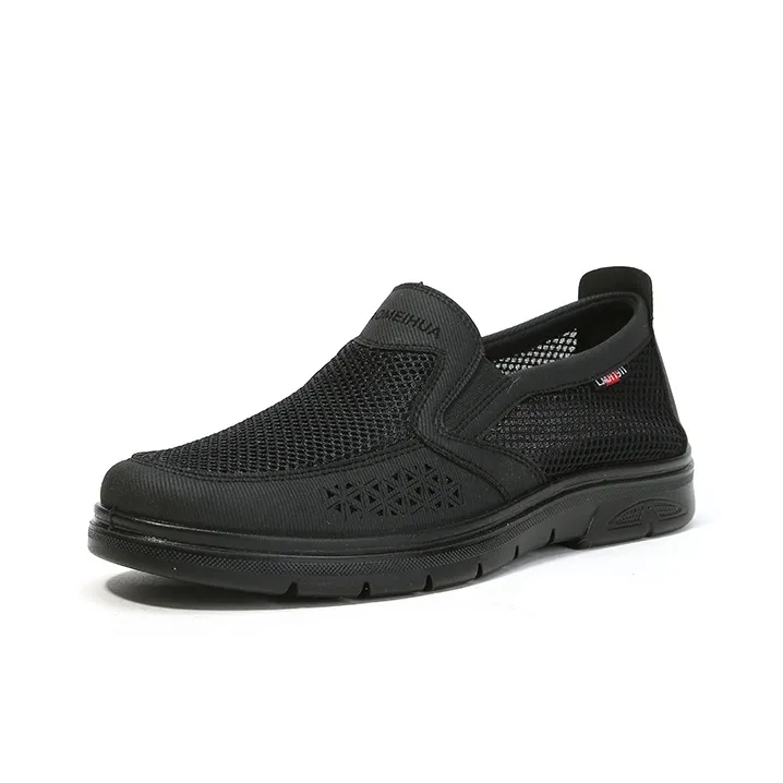 Old Meihua Casual Shoes Men Low Top Black/Gray-1
