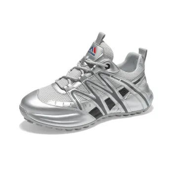 KOLUMB Slip Resistant, Breathable, Height Increasing Low Top Casual Shoes Men's Gunmetal Gray