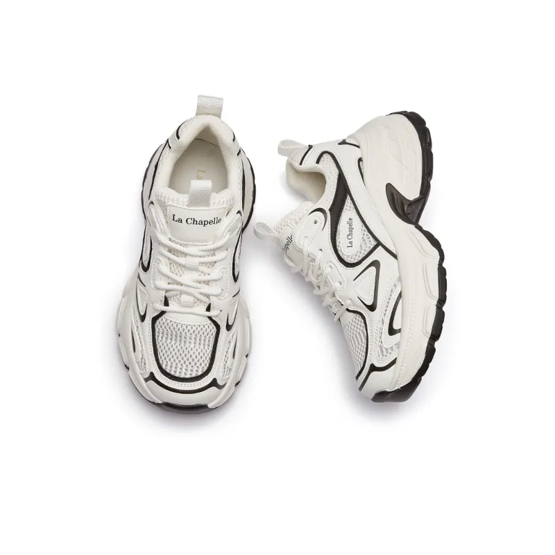 La Chapelle Breathable Height Increase Low Top Chunky Sneakers Women's-22