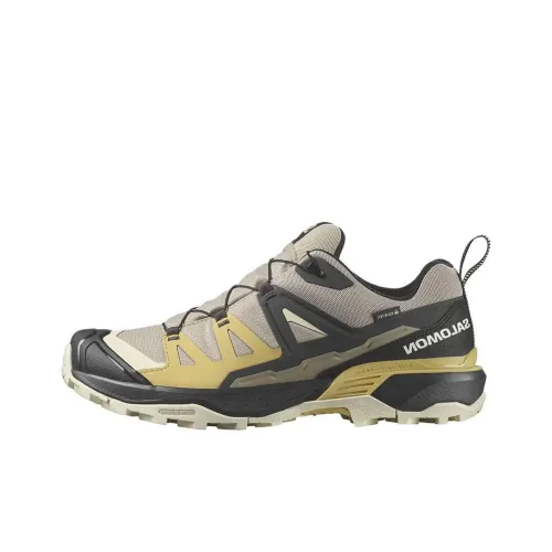 SALOMON Wear-Resistant Low-Top Trekking Shoes Men's Khaki
