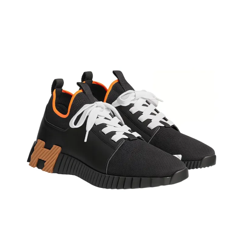 HERMES Depart Cushioning Low-Top Casual Shoes Men's Black-2