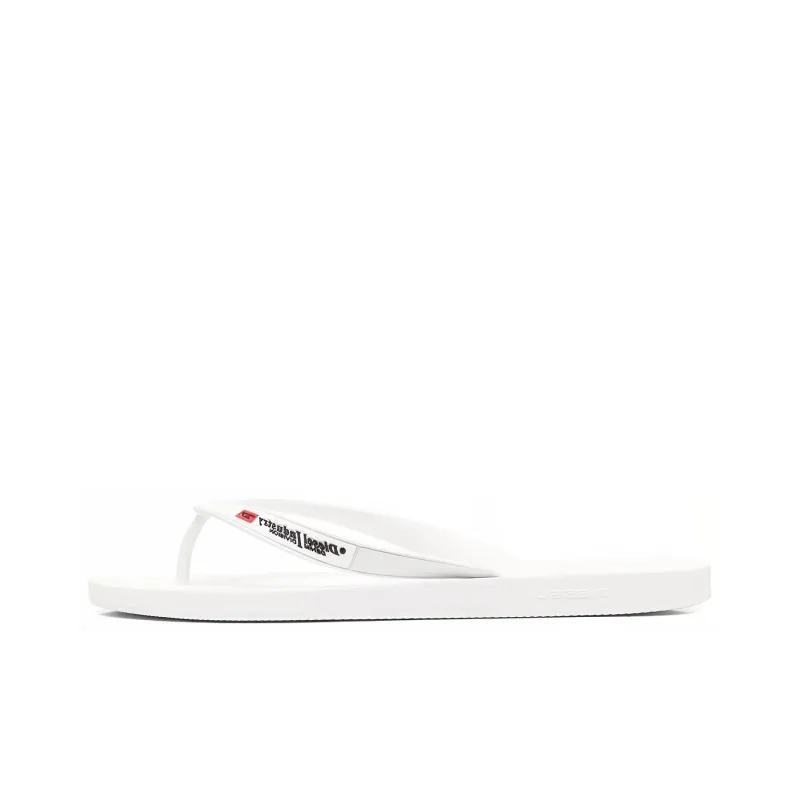 DIESEL Rubber Sole Flip Flops Men's White-0