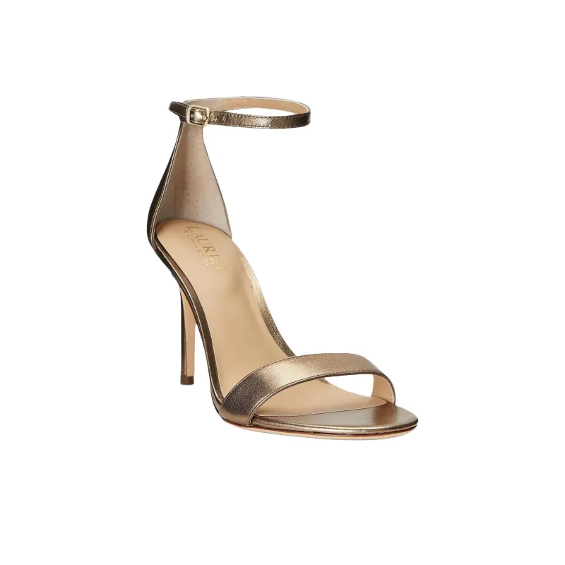 LAUREN RALPH LAUREN Allie One Strap Sandals 9cm Women's Gold-2