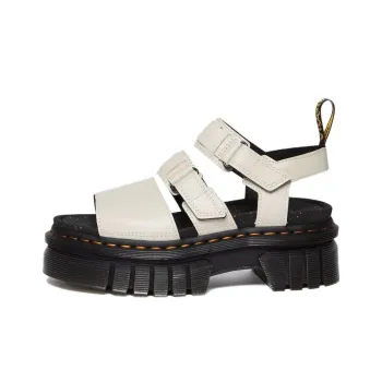 Dr.Martens Ricki Nappa Lux Leather 3 Strap Platform Sandals 'White' Women's