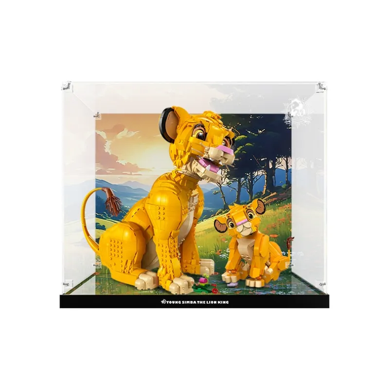 LIGHT YOUR BRICKS Compatibility Disney Building Block 43247 The Lion King Simba Display Case Model Accessories-1