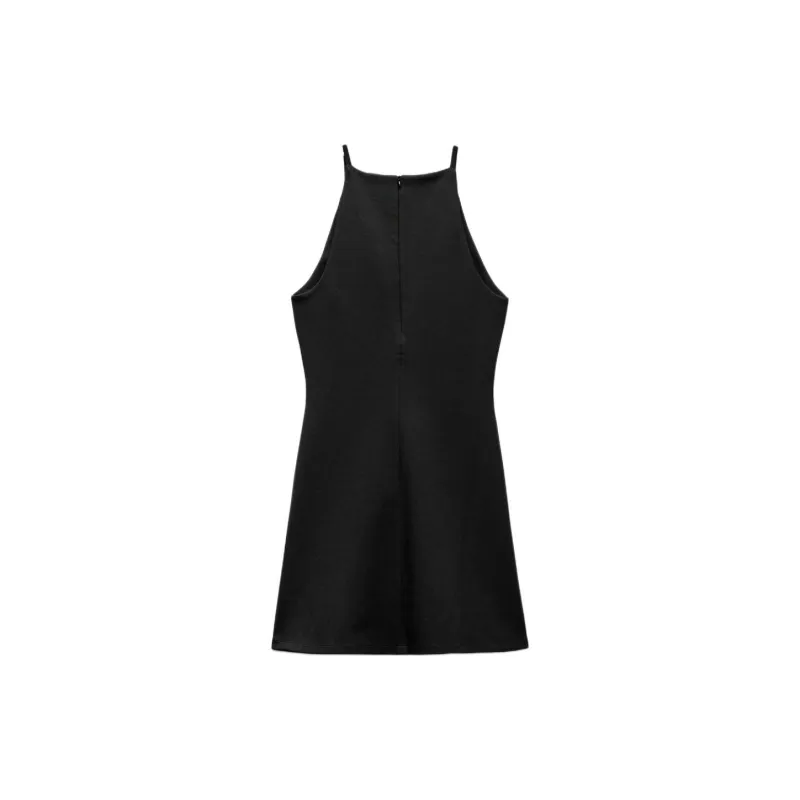 ZARA Slip Dresses Women's Black-1